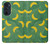 W3286 Banana Fruit Pattern Hülle Schutzhülle Taschen und Leder Flip für Motorola Edge 30 Pro