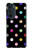 W3532 Colorful Polka Dot Hülle Schutzhülle Taschen und Leder Flip für Motorola Edge 30 Pro