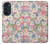 W3688 Floral Flower Art Pattern Hülle Schutzhülle Taschen und Leder Flip für Motorola Edge 30 Pro