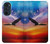 W3841 Bald Eagle Flying Colorful Sky Hülle Schutzhülle Taschen und Leder Flip für Motorola Edge 30 Pro