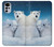 W0285 Polar Bear Family Arctic Hülle Schutzhülle Taschen und Leder Flip für Motorola Moto G22