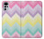 W3514 Rainbow Zigzag Hülle Schutzhülle Taschen und Leder Flip für Motorola Moto G22