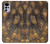 W3691 Gold Peacock Feather Hülle Schutzhülle Taschen und Leder Flip für Motorola Moto G22