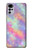 W3706 Pastel Rainbow Galaxy Pink Sky Hülle Schutzhülle Taschen und Leder Flip für Motorola Moto G22