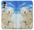 W3794 Arctic Polar Bear and Seal Paint Hülle Schutzhülle Taschen und Leder Flip für Motorola Moto G22