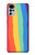 W3799 Cute Vertical Watercolor Rainbow Hülle Schutzhülle Taschen und Leder Flip für Motorola Moto G22