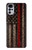 W3804 Fire Fighter Metal Red Line Flag Graphic Hülle Schutzhülle Taschen und Leder Flip für Motorola Moto G22