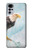 W3843 Bald Eagle On Ice Hülle Schutzhülle Taschen und Leder Flip für Motorola Moto G22