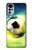 W3844 Glowing Football Soccer Ball Hülle Schutzhülle Taschen und Leder Flip für Motorola Moto G22