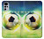 W3844 Glowing Football Soccer Ball Hülle Schutzhülle Taschen und Leder Flip für Motorola Moto G22