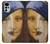 W3853 Mona Lisa Gustav Klimt Vermeer Hülle Schutzhülle Taschen und Leder Flip für Motorola Moto G22