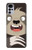 W3855 Sloth Face Cartoon Hülle Schutzhülle Taschen und Leder Flip für Motorola Moto G22