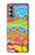 W3407 Hippie Art Hülle Schutzhülle Taschen und Leder Flip für Motorola Moto G Stylus 5G (2022)