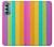 W3678 Colorful Rainbow Vertical Hülle Schutzhülle Taschen und Leder Flip für Motorola Moto G Stylus 5G (2022)