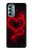 W3682 Devil Heart Hülle Schutzhülle Taschen und Leder Flip für Motorola Moto G Stylus 5G (2022)