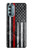 W3687 Firefighter Thin Red Line American Flag Hülle Schutzhülle Taschen und Leder Flip für Motorola Moto G Stylus 5G (2022)