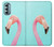 W3708 Pink Flamingo Hülle Schutzhülle Taschen und Leder Flip für Motorola Moto G Stylus 5G (2022)