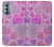 W3710 Pink Love Heart Hülle Schutzhülle Taschen und Leder Flip für Motorola Moto G Stylus 5G (2022)