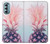 W3711 Pink Pineapple Hülle Schutzhülle Taschen und Leder Flip für Motorola Moto G Stylus 5G (2022)