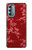 W3817 Red Floral Cherry blossom Pattern Hülle Schutzhülle Taschen und Leder Flip für Motorola Moto G Stylus 5G (2022)