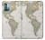 W0604 World Map Hülle Schutzhülle Taschen und Leder Flip für Nokia G11, G21