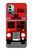 W2058 England British Double Decker Bus Hülle Schutzhülle Taschen und Leder Flip für Nokia G11, G21