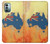 W2494 Australia Flag Map Rock Texture Hülle Schutzhülle Taschen und Leder Flip für Nokia G11, G21