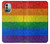 W2683 Rainbow LGBT Pride Flag Hülle Schutzhülle Taschen und Leder Flip für Nokia G11, G21