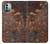 W2714 Rust Steel Texture Graphic Printed Hülle Schutzhülle Taschen und Leder Flip für Nokia G11, G21