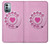 W2847 Pink Retro Rotary Phone Hülle Schutzhülle Taschen und Leder Flip für Nokia G11, G21