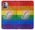 W2899 Rainbow LGBT Gay Pride Flag Hülle Schutzhülle Taschen und Leder Flip für Nokia G11, G21