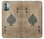 W2928 Vintage Spades Ace Card Hülle Schutzhülle Taschen und Leder Flip für Nokia G11, G21