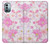 W3036 Pink Sweet Flower Flora Hülle Schutzhülle Taschen und Leder Flip für Nokia G11, G21