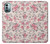 W3095 Vintage Rose Pattern Hülle Schutzhülle Taschen und Leder Flip für Nokia G11, G21