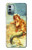 W3184 Little Mermaid Painting Hülle Schutzhülle Taschen und Leder Flip für Nokia G11, G21