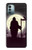 W3262 Grim Reaper Night Moon Cemetery Hülle Schutzhülle Taschen und Leder Flip für Nokia G11, G21