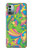 W3273 Flower Line Art Pattern Hülle Schutzhülle Taschen und Leder Flip für Nokia G11, G21