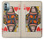 W3429 Queen Hearts Card Hülle Schutzhülle Taschen und Leder Flip für Nokia G11, G21