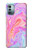 W3444 Digital Art Colorful Liquid Hülle Schutzhülle Taschen und Leder Flip für Nokia G11, G21