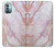 W3482 Soft Pink Marble Graphic Print Hülle Schutzhülle Taschen und Leder Flip für Nokia G11, G21