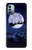 W3508 Xmas Santa Moon Hülle Schutzhülle Taschen und Leder Flip für Nokia G11, G21