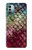 W3539 Mermaid Fish Scale Hülle Schutzhülle Taschen und Leder Flip für Nokia G11, G21