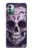 W3582 Purple Sugar Skull Hülle Schutzhülle Taschen und Leder Flip für Nokia G11, G21