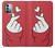 W3701 Mini Heart Love Sign Hülle Schutzhülle Taschen und Leder Flip für Nokia G11, G21