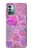 W3710 Pink Love Heart Hülle Schutzhülle Taschen und Leder Flip für Nokia G11, G21
