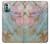 W3717 Rose Gold Blue Pastel Marble Graphic Printed Hülle Schutzhülle Taschen und Leder Flip für Nokia G11, G21