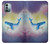 W3802 Dream Whale Pastel Fantasy Hülle Schutzhülle Taschen und Leder Flip für Nokia G11, G21