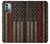 W3804 Fire Fighter Metal Red Line Flag Graphic Hülle Schutzhülle Taschen und Leder Flip für Nokia G11, G21