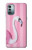 W3805 Flamingo Pink Pastel Hülle Schutzhülle Taschen und Leder Flip für Nokia G11, G21