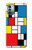 W3814 Piet Mondrian Line Art Composition Hülle Schutzhülle Taschen und Leder Flip für Nokia G11, G21